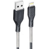 FORCELL F-Energy Carbon CB-01A Cable Usb A To Lightning 2,4A 12W 1 m black