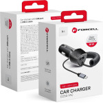 FORCELL F-Energy Carbon CC50-1AC Car Charger Usb A With Cable Type C Pd QC3.0 3A 38W black