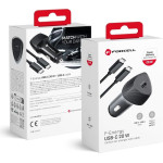 FORCELL F-Energy Carbon CC50-1C Car Charger Type C + Cable Type C To Type C Pd 3A 20W black