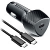 FORCELL F-Energy Carbon CC50-1C Car Charger Type C + Cable Type C To Type C Pd 3A 20W black