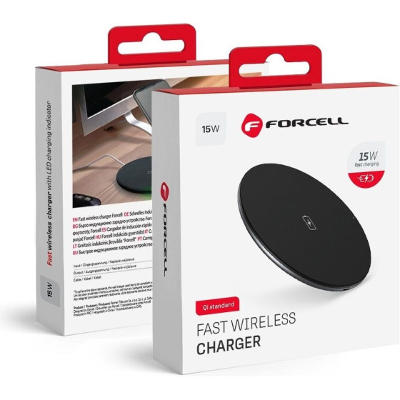 FORCELL F-Energy Fast Wireless Charger Qi Qc 15W black