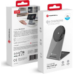 FORCELL F-Energy Flip Charge Qi2 15W Wireless Charger Compatible With Magsafe silver