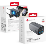 FORCELL F-Energy Gan Iii VT-49 Desktop Charger 2 x Type C + 2 x Usb A Pd QC4.0 SFC2.0 5A 100W gray