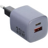 FORCELL F-Energy Gan VT-31 Travel Charger Type C + Usb A Pd QC4.0 3A 33W gray