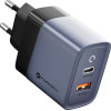 FORCELL F-Energy Gan VT-39 Travel Charger Type C + Usb A Pd QC4.0 4A 45W gray