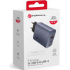 FORCELL F-Energy Gan VT-42B Travel Charger 2 x Type C + Usb A Pd QC4.0 4A 65W gray