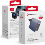FORCELL F-Energy Gan VT-46 Travel Charger 3 x Type C + Usb A Pd QC4.0 5A 100W With Pd gray