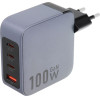 FORCELL F-Energy Gan VT-46 Travel Charger 3 x Type C + Usb A Pd QC4.0 5A 100W With Pd gray
