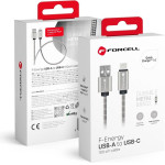 FORCELL F-Energy Metal C234 Cable Usb A To Type C QC3.0 2,4A 12W 1 m silver