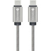 FORCELL F-Energy Metal C239 Cable Type C To Type C Pd QC4.0 5A 100W E-Mark 1 m silver