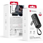 FORCELL F-Energy Power Plug F5K3 Powerbank With built-In Connector Lightning Pd 20W 5000 Mah black