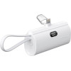 FORCELL F-Energy Power Plug F5K3 Powerbank With built-In Connector Lightning Pd 20W 5000 Mah white