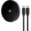 FORCELL F-Energy Smart Charge Qi2 15W Wireless Charger With 150cm Detachable Cable Compatible With Magsafe silver