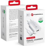 FORCELL F-Energy TFK-TC-1099 Travel Charger Usb A + Cable Usb A To Type C QC3.0 2,4A 18W white