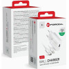 FORCELL F-Energy TFK-TC-20WPd Travel Charger Type C + Cable Type C To Lightning Pd QC4.0 3A 20W white