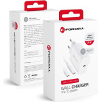 FORCELL F-Energy TFK-TC-25WPd Travel Charger Type C + Cable Type C To Type C Pd Q.C 3A 25W white