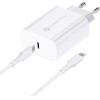 FORCELL F-Energy TFK-TC-25WPd Travel Charger Type C + Cable Type C To Type C Pd Q.C 3A 25W white