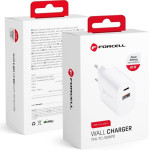 FORCELL F-Energy TFK-TC-30WPd Travel Charger Type C + Usb A Pd QC4.0 3A 30W white