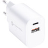 FORCELL F-Energy TFK-TC-30WPd Travel Charger Type C + Usb A Pd QC4.0 3A 30W white