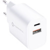 FORCELL F-Energy TFK-TC-35WPd Travel Charger Type C + Usb A Pd QC4.0 3A 35W white