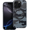 FORCELL F-Protect Levels With Dual Layer 4D technology, Military Drop-Test Compatible With Magsafe For Iphone 16 Plus Black camo