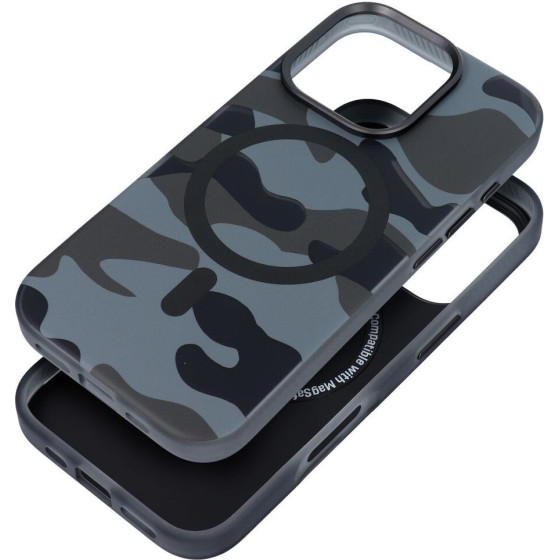 FORCELL F-Protect Levels With Dual Layer 4D technology, Military Drop-Test Compatible With Magsafe For Iphone 16 Plus Black camo