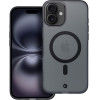 FORCELL F-Protect Levels With Dual Layer 4D technology, Military Drop-Test Compatible With Magsafe For Iphone 16 Plus Smoky black