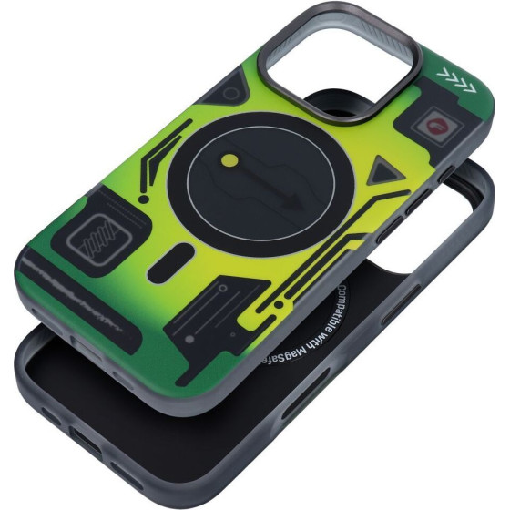 FORCELL F-Protect Levels With Dual Layer 4D technology, Military Drop-Test Compatible With Magsafe For Iphone 16 Pro Max Cyber green