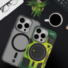 FORCELL F-Protect Levels With Dual Layer 4D technology, Military Drop-Test Compatible With Magsafe For Samsung S25 Cyber green