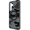 FORCELL F-Protect Levels With Dual Layer 4D technology, Military Drop-Test Compatible With Magsafe For Samsung S25 Plus Black camo