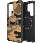 FORCELL F-Protect Levels With Dual Layer 4D technology, Military Drop-Test Compatible With Magsafe For Samsung S25 Ultra Desert camo