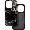 FORCELL F-Protect Mirage, Military Drop-Tested Case Compatible With Magsafe For Iphone 15 Black marble