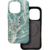 FORCELL F-Protect Mirage, Military Drop-Tested Case Compatible With Magsafe For Iphone 15 Green marble