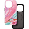 FORCELL F-Protect Mirage, Military Drop-Tested Case Compatible With Magsafe For Iphone 15 Pink marble