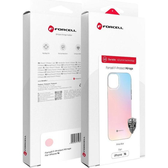 FORCELL F-Protect Mirage, Military Drop-Tested Case Compatible With Magsafe For Iphone 15 Pro Pinky blue