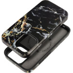 FORCELL F-Protect Mirage, Military Drop-Tested Case Compatible With Magsafe For Iphone 16 Black marble