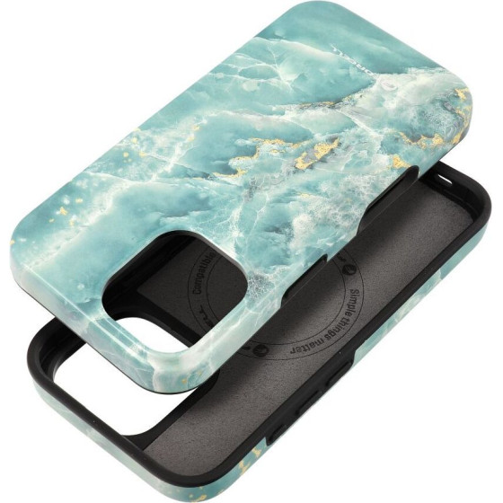 FORCELL F-Protect Mirage, Military Drop-Tested Case Compatible With Magsafe For Iphone 16 Green marble