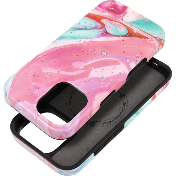 FORCELL F-Protect Mirage, Military Drop-Tested Case Compatible With Magsafe For Iphone 16 Pink marble