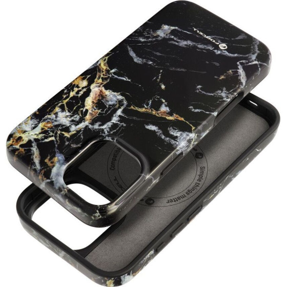 FORCELL F-Protect Mirage, Military Drop-Tested Case Compatible With Magsafe For Iphone 16 Plus Black marble