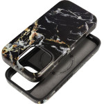 FORCELL F-Protect Mirage, Military Drop-Tested Case Compatible With Magsafe For Iphone 16 Pro Black marble
