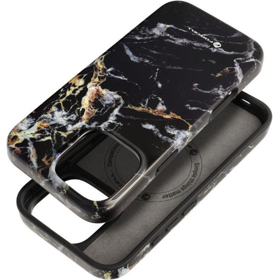 FORCELL F-Protect Mirage, Military Drop-Tested Case Compatible With Magsafe For Iphone 16 Pro Max Black marble