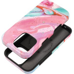 FORCELL F-Protect Mirage, Military Drop-Tested Case Compatible With Magsafe For Iphone 16 Pro Pink marble