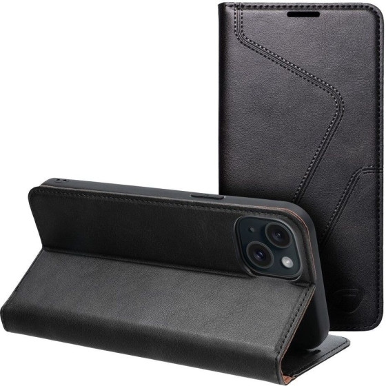 FORCELL F-Protect Rfid Blocker Book Case For Iphone 15 Plus black