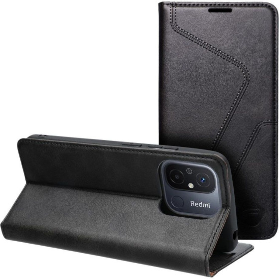 FORCELL F-Protect Rfid Blocker Book Case For Xiaomi Redmi 12c black