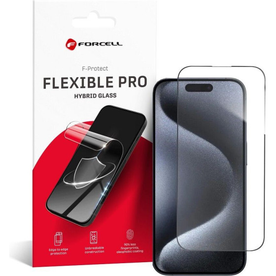 FORCELL Flexible Nano Glass 5D For Iphone 15 Pro black