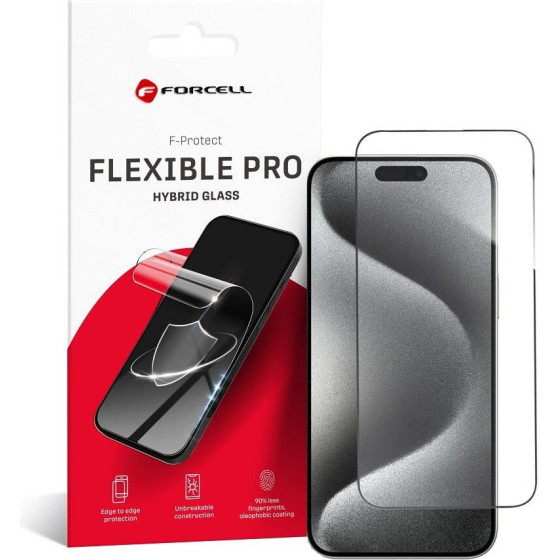 FORCELL Flexible Nano Glass 5D For Iphone 15 Pro Max black