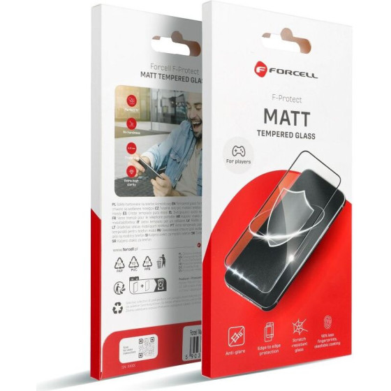 FORCELL Matt Glass - For Iphone 14 Pro black