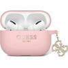 Guess Case For Apple Airpods Pro 2 (2022 / 2023) GUAP2LECG4P ( Liquid Silicone Glitter Triangle Charm) pink