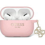 Guess Case For Apple Airpods Pro 2 (2022 / 2023) GUAP2LECG4P ( Liquid Silicone Glitter Triangle Charm) pink