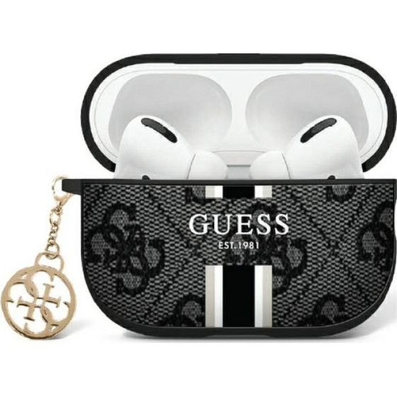 Guess Case For Apple Airpods Pro 2 (2022 / 2023) GUAP2P4RPsk (4G Printed Stripes Charm) black